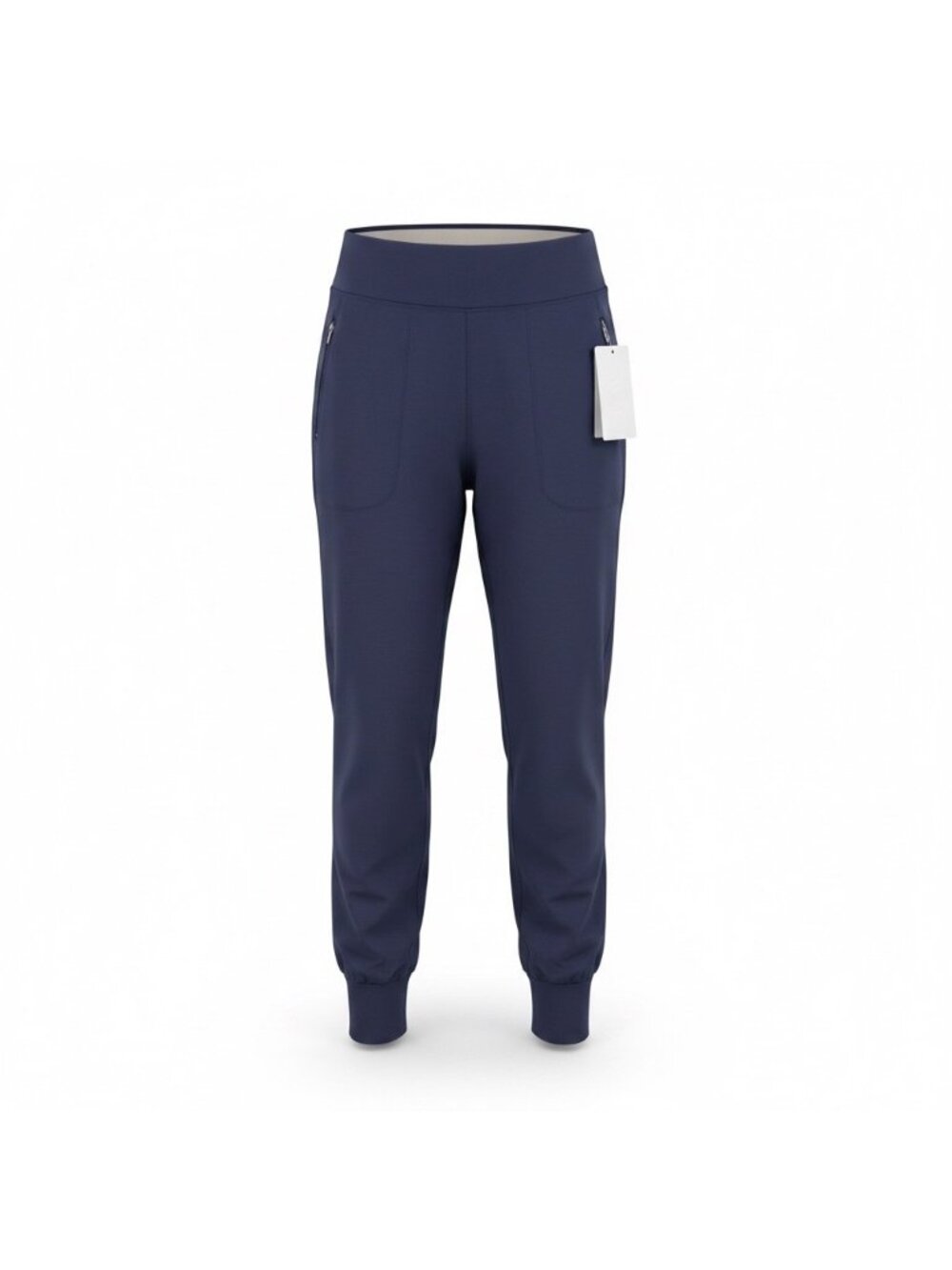 Athleta Womens Navy Jogger Pants Athletic Slim Fit Stretch Pockets Zipper Sz 1X